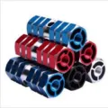 Bicycle aluminum alloy stunt pegs, solid axle foot rests for mountain bike rear wheel setup. - Hollow Foot Peg 70mm / Black