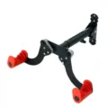 Supporto per riparazione bici a parete retrattile a doppio gancio per mountain bike storage - Nero
