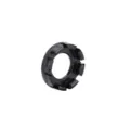 Black bicycle spoke wrench tool, durable metal round bike repair accessory for wheel truing. - Black 8-Port Spoke Wrench