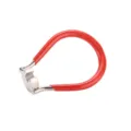 Bicycle repair tool part with red handle and metal hook, durable bike maintenance accessory. - Red Single Port Spoke Wrench