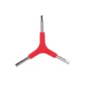 3-way Y-shaped bicycle hex wrench with red plastic handle and durable steel tool heads. - Y-Type Hex Wrench