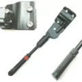 Adjustable aluminum alloy bicycle kickstand detail view, sturdy black mount for mountain bikes. - Adjustable 3-Hole Iron Single Support