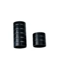 Schwarze Aluminium Fahrrad Steuersatz Spacer mit Rillen Design fuer Mountainbike Gabel Einstellung. - Innenhaken 10mm / Schwarz