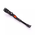 Adjustable aluminum alloy bicycle kickstand detail shot, durable black bike side support stand. - 3-Hole Aluminum Single Support Black