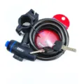 Kit de antivol à câble pour vélo avec support de montage et clés pour VTT et équipements. - Avec support / Noir