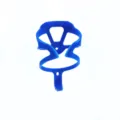 Lightweight plastic bicycle water bottle cage for road and mountain bike cycling gear. - Blue