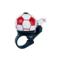 Cute soccer ball bicycle bell for kids mountain bike, loud clear sound safety warning ring. - Red
