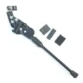 Adjustable bicycle side stand in black aluminum alloy with rubber pads for mountain bikes variant - 5-Hole Iron Single Support