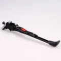 Adjustable black bicycle side kickstand, durable aluminum alloy mountain bike support. - Aluminum Center Support