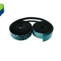 Detailed shot of gradient bicycle handlebar tape, showing textured surface and neat rolled shape. - Light Blue