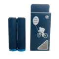 Mountainbike Schwamm Lenkergriffe mit doppelseitigen Klemmringen in Schwarz und Blau. - Einseitig Im Karton / Blau