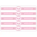 Roze bakkeuringsstickers, schattig cupcake patroon, handgemaakte liefdeslabels, dessertdoos decoratie. - Handgemaakte Bakken Stickers / 50 Stuks/Pak (24x3cm)