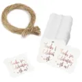 Etichette di carta di ringraziamento decorative con spago di iuta, ideali per regali festivi. - Etichetta di Ringraziamento con Stampa / 100 Pezzi/Confezione