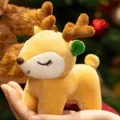 Weihnachten Rentier Pluesch Tier Suess Kuscheltier Hirsch Puppe Festlich Geschenk - Rentier Puppe / 15cm / Gelb