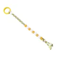 Handcrafted colorful woven beaded bag charm keychain and golf counting rope accessory. - Yellow