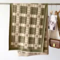 Sciarpa stampata double face donna autunno inverno caldo cavallo quadri scialle spesso lungo - Verde chiaro
