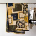 Sciarpa patchwork invernale da donna effetto cashmere con classici motivi paisley caldi. - 66*186cm / Giallo