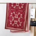 Autumn winter women paisley imitation cashmere scarf, thickened warm colorblock fashion shawl. - Red