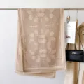 Autunno inverno donna sciarpa imitazione cashmere motivo cachemire beige caldo elegante - Rosa Cachi