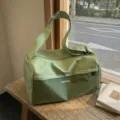 Large capacity green travel duffel bag, casual sports fitness shoulder bag for women men - Green