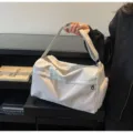 Large capacity sports gym duffel bag casual travel shoulder bag light portable carryon for women - Gray