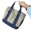 Japanese style canvas tote bag for women, multi-compartment casual handbag and daily purse. - Width 30 Height 21 Thickness 14 / Two-Tone