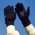 Gants thermiques polaires hiver homme cyclisme en plein air coupe-vent tactile chaud - Style à Poignet Ouvert / Noir