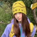 Retro Berg Stickerei Strickmütze Damen Winter warm dick slouchy Skimütze Outdoor Kappe - Einheitsgröße / Senfgelb