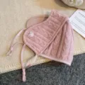 Pink knitted winter face mask for women, warm 3d breathable windproof cycling cover. - One Size / Pink