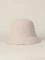 Klassieke beige wollen viltemmerhoed voor dames, elegante warme klokhoed, minimalistisch ontwerp. - Eén maat / Beige