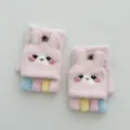 Jolis gants rabattables pour enfants design lapin hiver chaud epais en tricot doux - Taille unique / Rose Clair