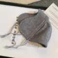 Grey winter windproof warm face mask with adjustable ear loops, soft breathable fabric for daily wear. - One Size / Gray