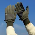 Gants d'hiver en polaire pour hommes cyclisme en plein air chaud epais ecran tactile vert - Style à Poignet Côtelé / Vert Militaire