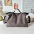 Canvas shopper tas grote capaciteit schoudertas casual voor dagelijks gebruik studenten - Eén maat / Grijs