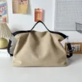 Casual Canvas Tote Tas Kaki Schoudertas Grote Capaciteit Dagelijkse Woon-werkverkeer Tas - Eén maat / Khaki