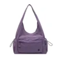 Borsa a spalla casual in nylon viola grande capacità hobo borsa da giorno per donna - Taglia unica / Viola