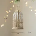 Champagne gold glitter birdcage Christmas tree ornament hanging pendant holiday decor - Champagne Birdcage
