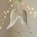 Champagne glitter angel wings Christmas tree hanging ornament festive holiday decor pendant. - Champagne Wings