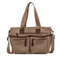 Kaki Ribfluweel Tote Tas Multi-Zak Schouder Crossbody Tas Casual Variant Optie Model - Khaki / Eén maat