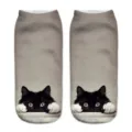 Calzini Bassi Stampa Gatto Carino 3D Donna Cotone Casual Traspirante Caviglia - A228