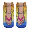 Calzini infradito stampati 3D dettaglio spiaggia design divertente novità scarpe estate - Taglia unica / A623