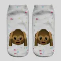 Calzini alla caviglia unisex con stampa 3D a tema scimmia comodi calzini casual per l'uso quotidiano - Taglia unica / A1135 (Scimmia che Copre le Orecchie)