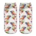 Women's 3D flamingo print short socks, breathable summer casual low cut ankle socks. - One Size / A007