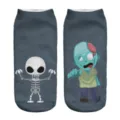 Halloween 3D Printed Cartoon Skeleton Zombie Novelty Ankle Socks For Women Daily Wear - One Size / A984