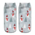 Women's Christmas 3D printed short socks winter cute snowman socks daily casual hosiery - One Size / A1230