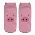 Calzini corti con stampa maialino rosa, simpatici calzini casual per donna e uomo quotidiano. - Taglia unica / A1079