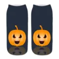 Calzini stampati zucca 3D di Halloween, tessuto comodo e traspirante, stile festivo spettrale. - Taglia unica / A258