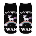 Divertidos calcetines 3D con un tierno diseño de unicornio y arcoíris para mujeres. - Talla única / A356