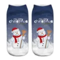 Winter Christmas 3D printed socks cute snowman pattern casual short ankle socks new - One Size / Snowman (A274)