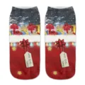 Simpatiche calze di Natale con stampa 3D inverno festa regali comode moda calzini dolci - Taglia unica / Regalo Notte Neve (A272)